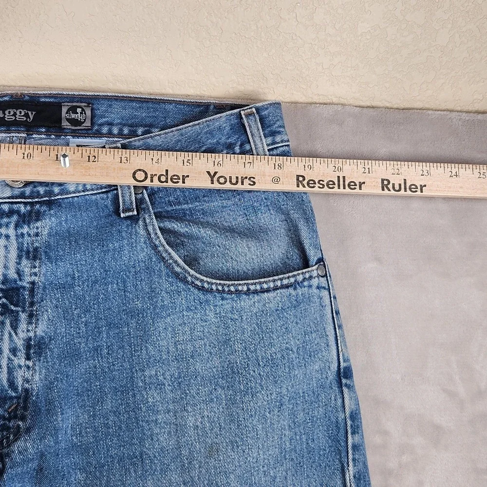 Vintage Levis SilverTab Baggy Jeans Mens 36x34 Medium Wash Blue 44570 90s